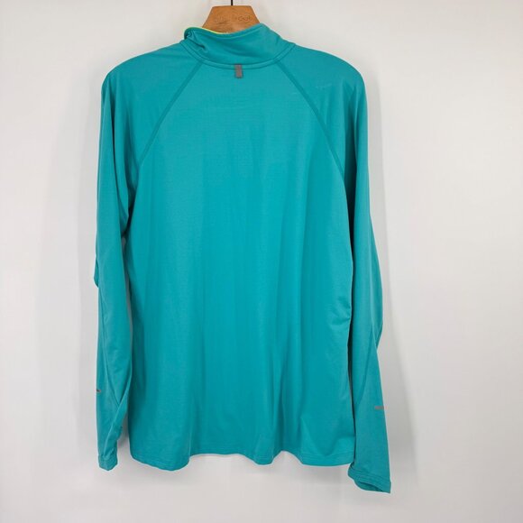 Nike Running Dri-FIT womens Long Sleeve Shirt size XL Turquoise - Picture 10 of 15